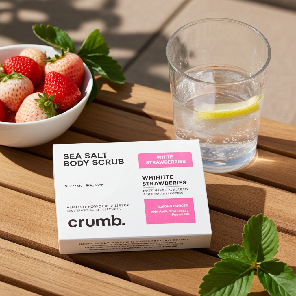 White Strawberries Body Scrub